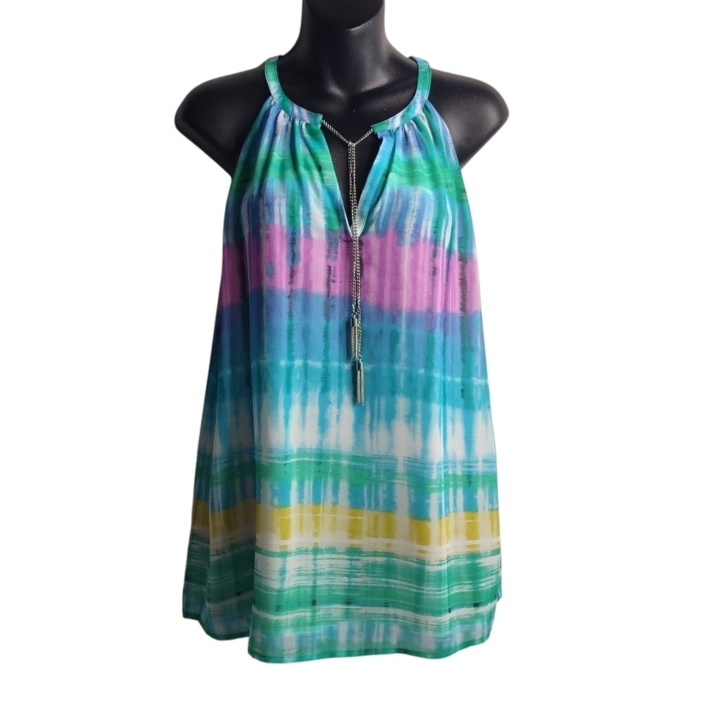 Calvin Klein Women's Tank Top V-Neck Sleeveless Multicolor Size Medium